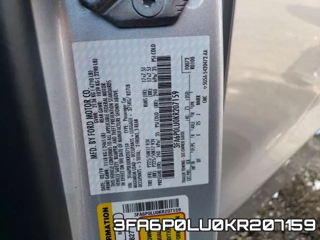 3FA6P0LU0KR207159 фото 2