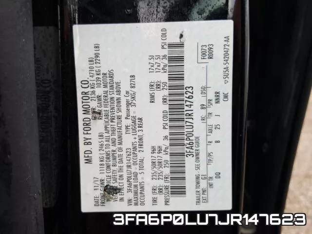 3FA6P0LU7JR147623 фото 2