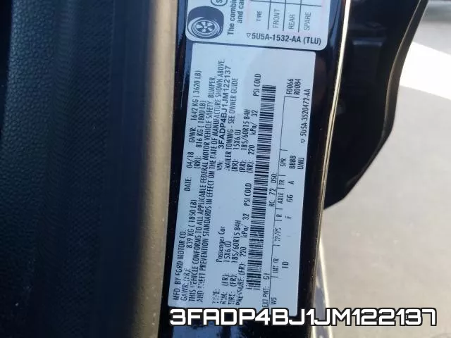 3FADP4BJ1JM122137 фото 2