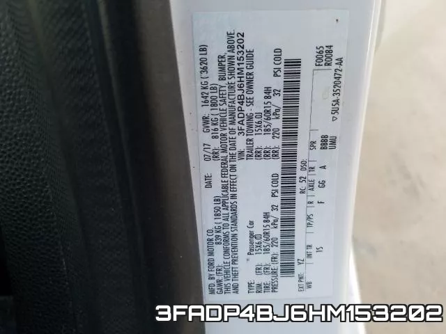 3FADP4BJ6HM153202 фото 2
