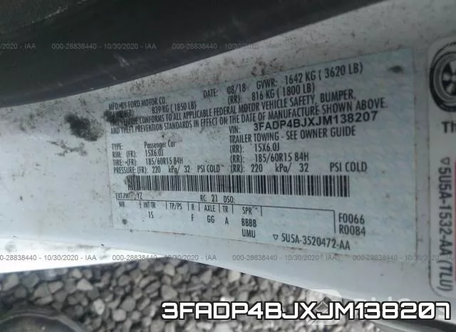 3FADP4BJXJM138207 фото 10