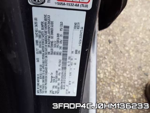 3FADP4CJ0HM136233 фото 2