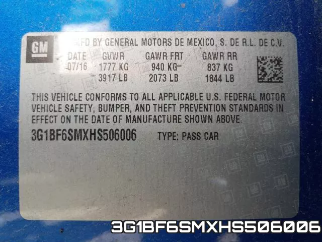 3G1BF6SMXHS506006 фото 2