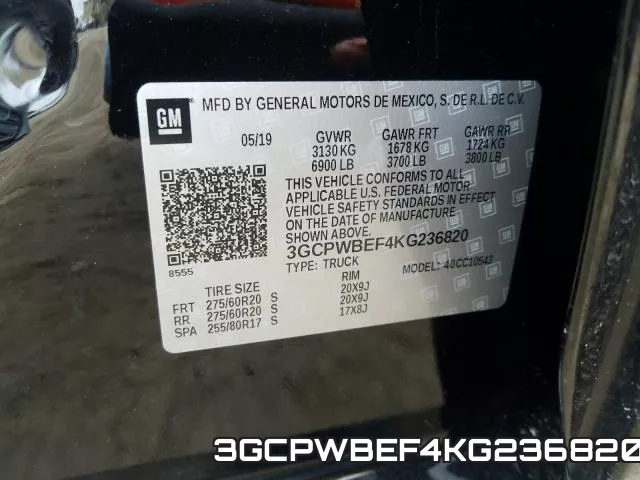 3GCPWBEF4KG236820 фото 2