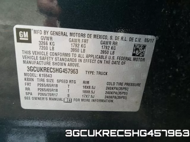 3GCUKREC5HG457963 фото 2
