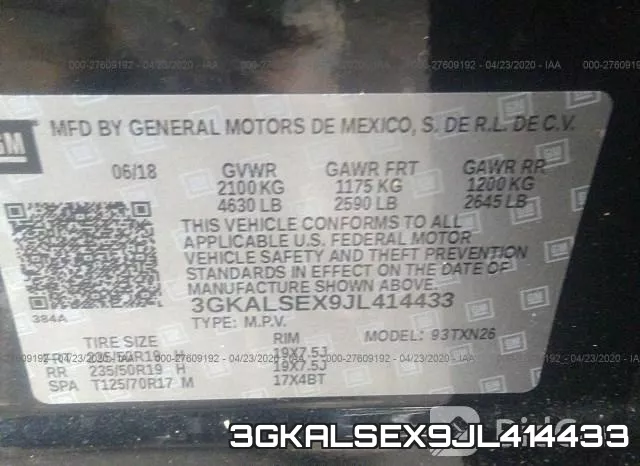 3GKALSEX9JL414433 фото 10
