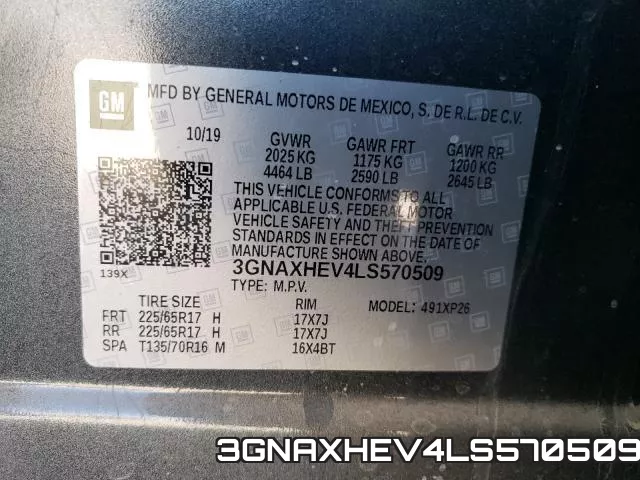 3GNAXHEV4LS570509 фото 2