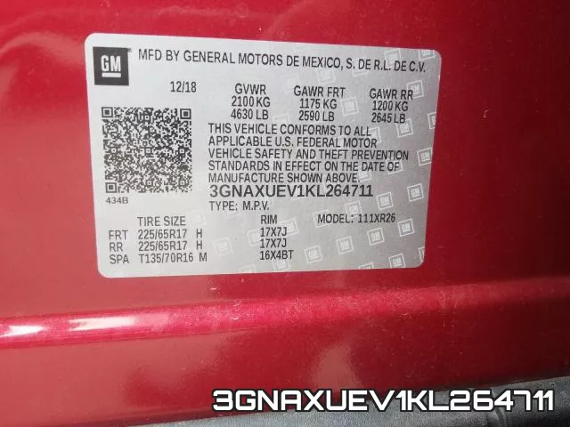3GNAXUEV1KL264711 фото 2