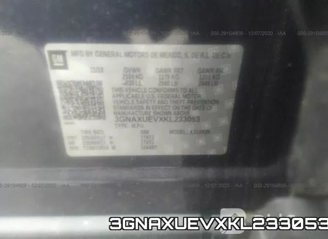 3GNAXUEVXKL233053 фото 10