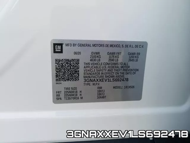 3GNAXXEV1LS692478 фото 2