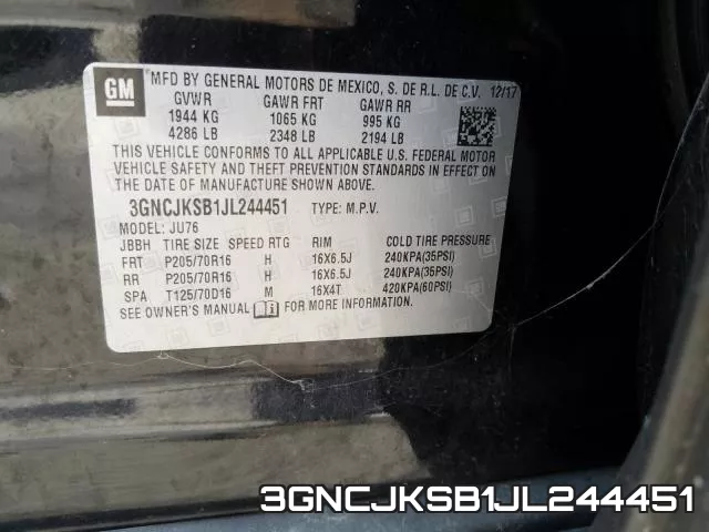3GNCJKSB1JL244451 фото 2