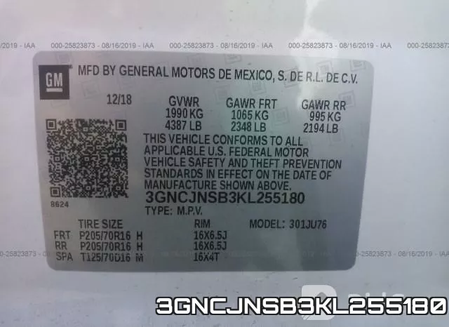 3GNCJNSB3KL255180 фото 10