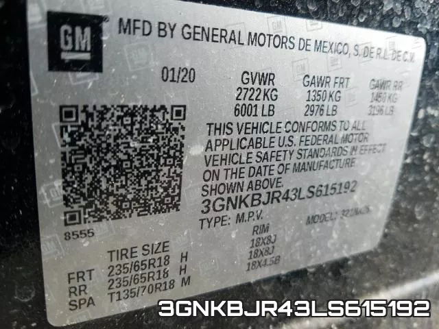 3GNKBJR43LS615192 фото 2