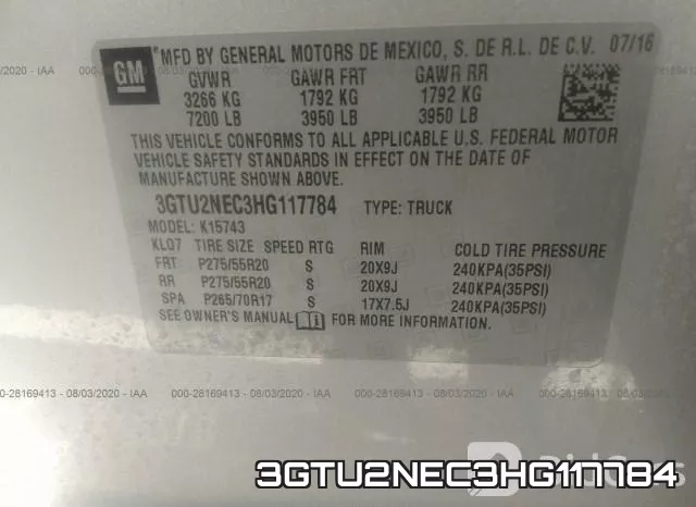 3GTU2NEC3HG117784 фото 10