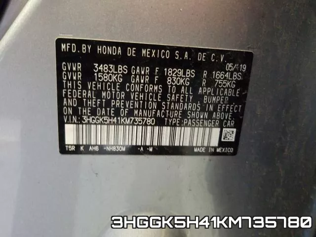 3HGGK5H41KM735780 фото 2