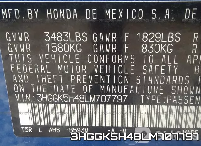3HGGK5H48LM707797 фото 10