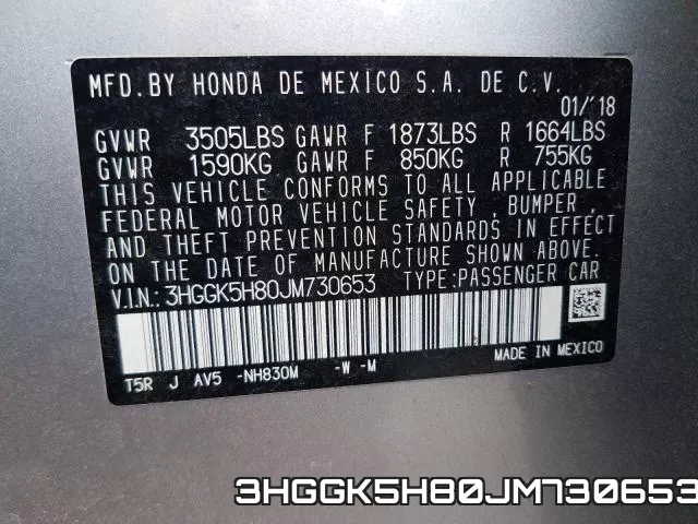 3HGGK5H80JM730653 фото 2