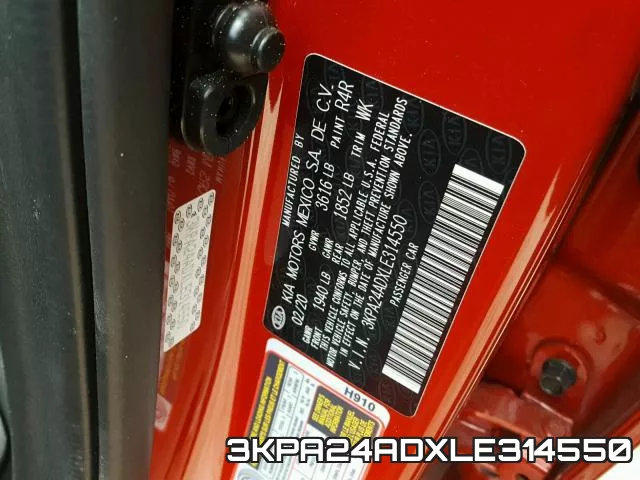 3KPA24ADXLE314550 фото 2