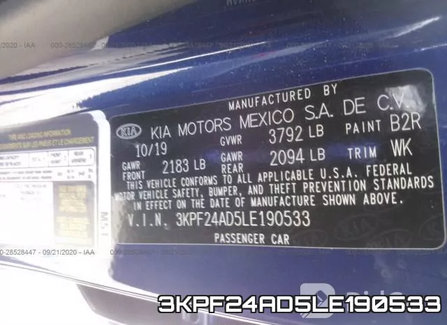 3KPF24AD5LE190533 фото 10