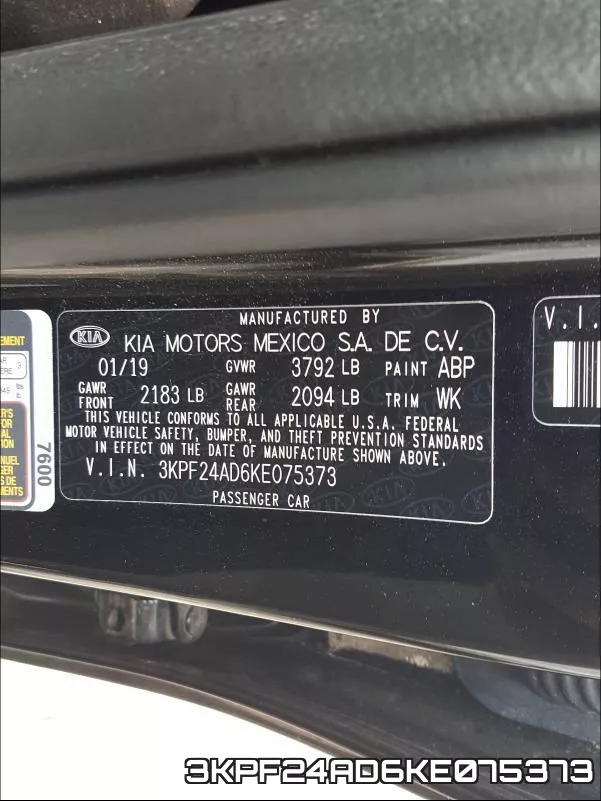 3KPF24AD6KE075373 фото 2