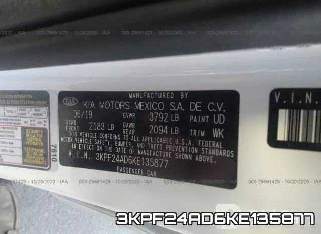 3KPF24AD6KE135877 фото 10