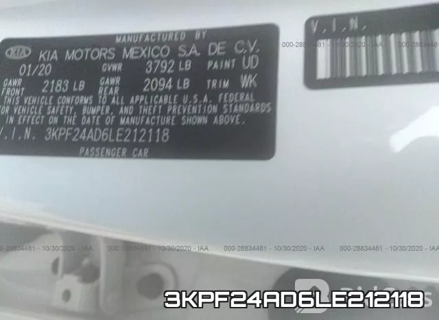 3KPF24AD6LE212118 фото 10