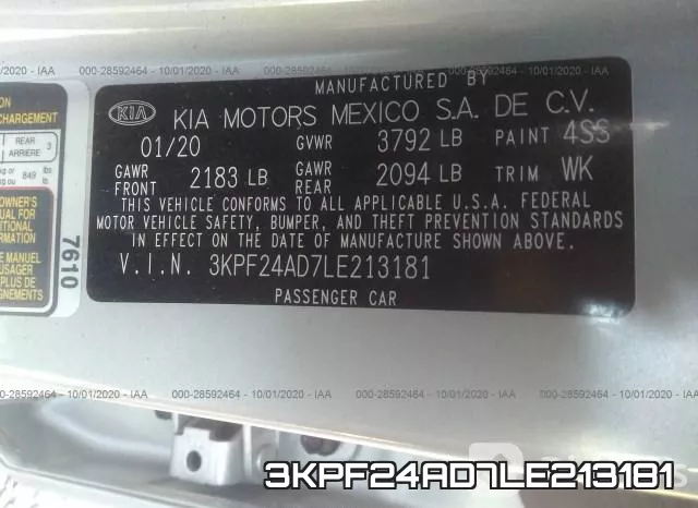 3KPF24AD7LE213181 фото 10