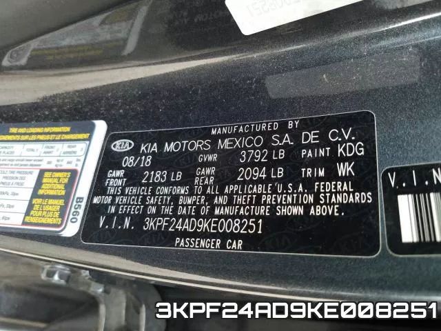 3KPF24AD9KE008251 фото 2