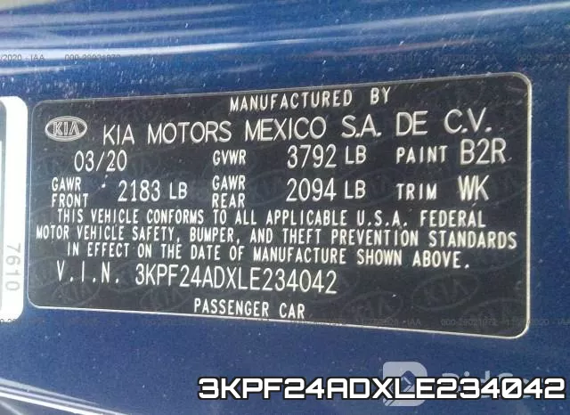 3KPF24ADXLE234042 фото 10