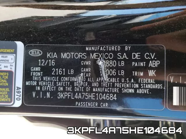 3KPFL4A75HE104684 фото 2