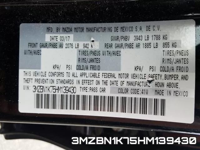 3MZBN1K75HM139430 фото 2