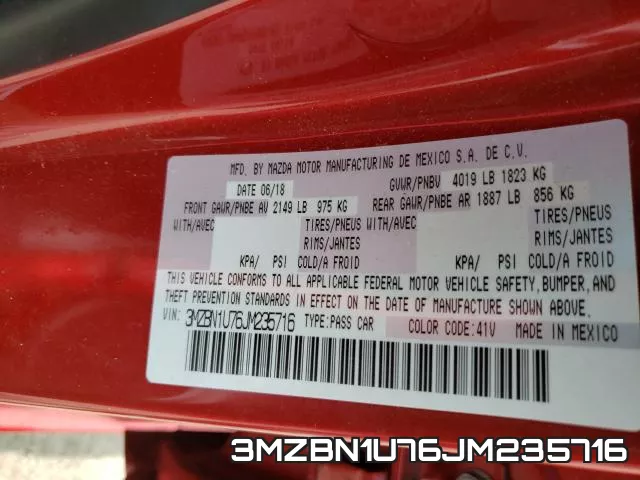 3MZBN1U76JM235716 фото 2