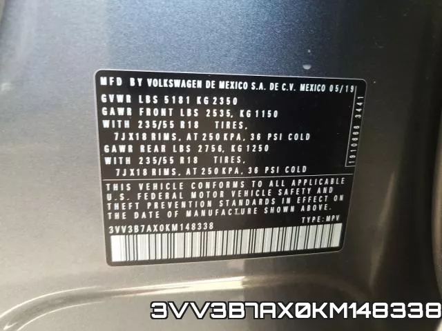 3VV3B7AX0KM148338 фото 2