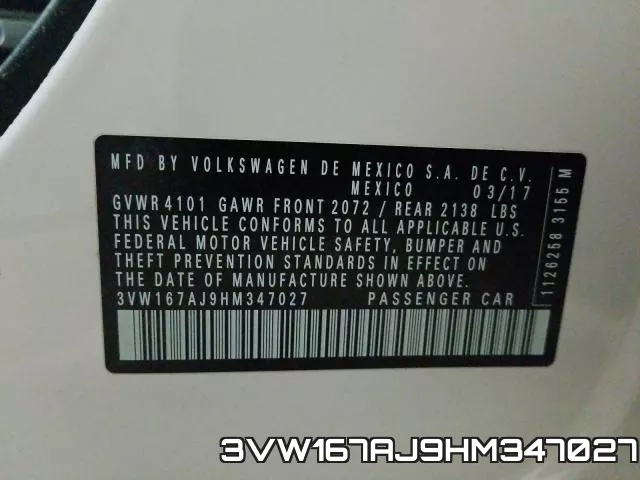 3VW167AJ9HM347027 фото 2