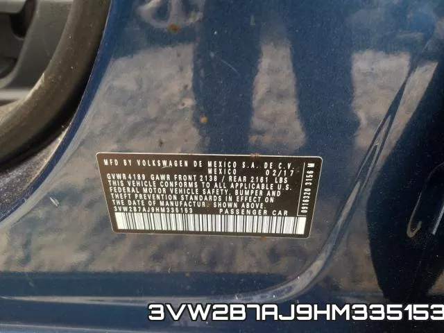 3VW2B7AJ9HM335153 фото 2