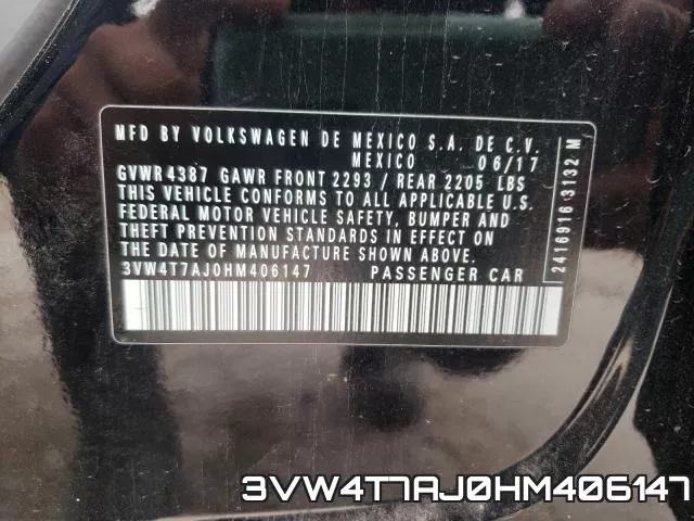 3VW4T7AJ0HM406147 фото 2