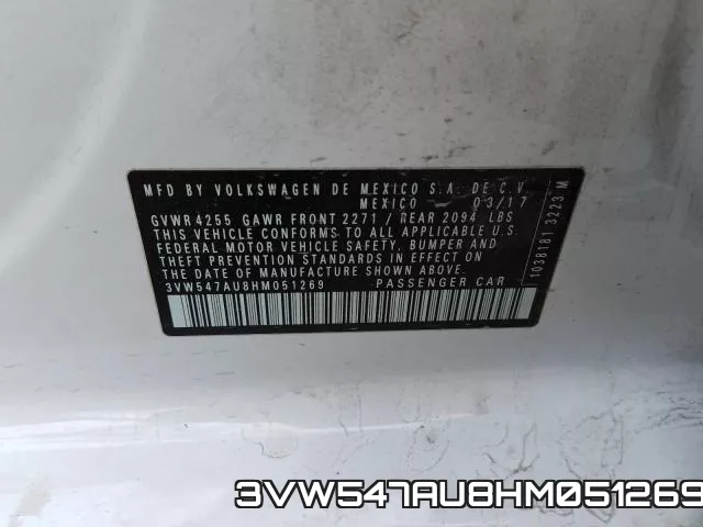 3VW547AU8HM051269 фото 2
