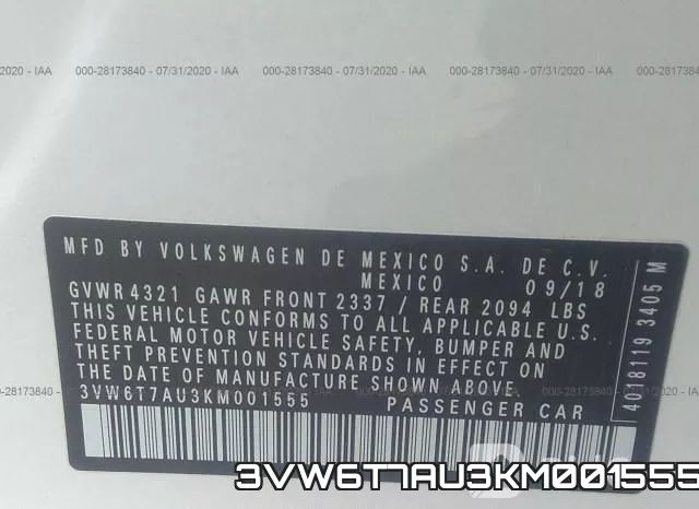 3VW6T7AU3KM001555 фото 10