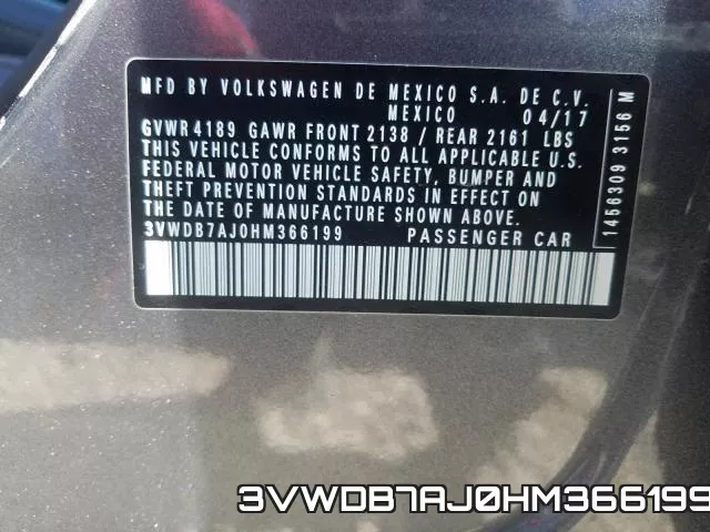 3VWDB7AJ0HM366199 фото 2