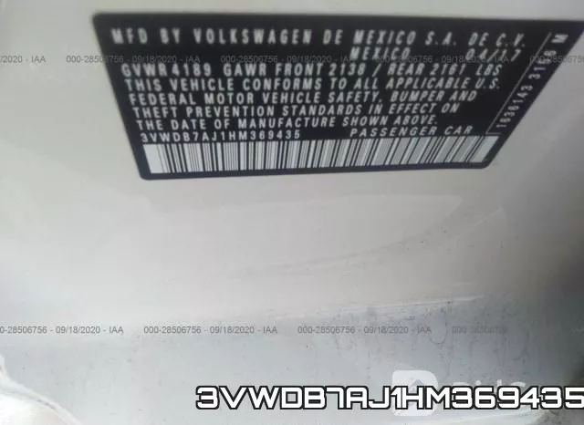 3VWDB7AJ1HM369435 фото 10