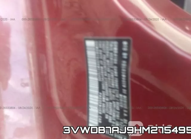 3VWDB7AJ9HM275495 фото 10
