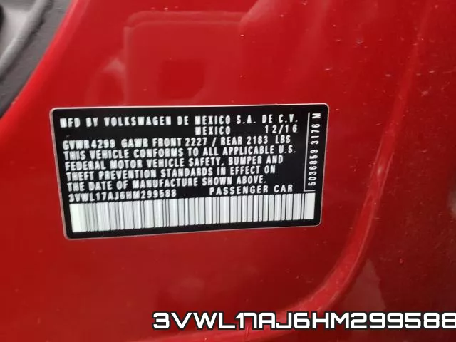 3VWL17AJ6HM299588 фото 2
