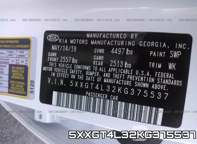 5XXGT4L32KG375537 фото 10