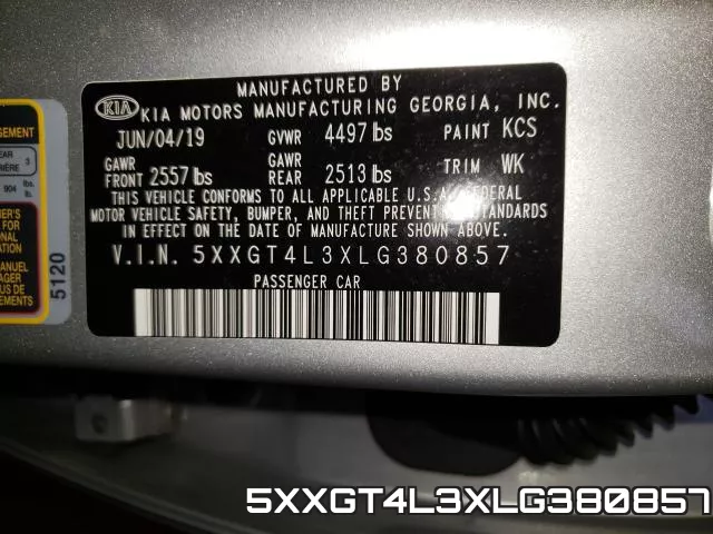 5XXGT4L3XLG380857 фото 2