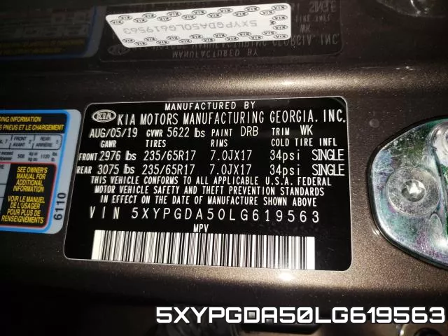 5XYPGDA50LG619563 фото 2
