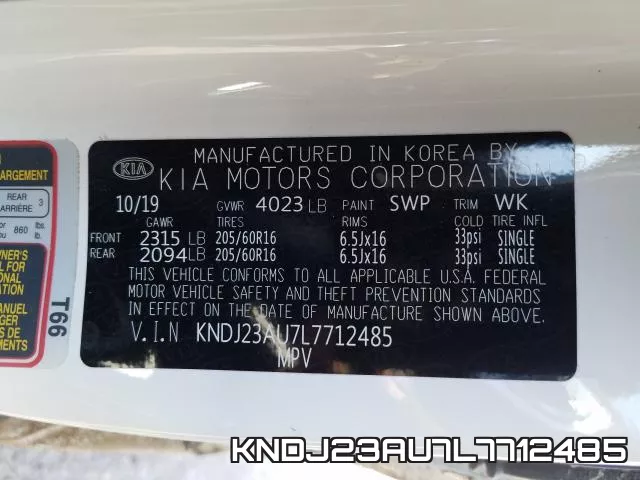 KNDJ23AU7L7712485 фото 2