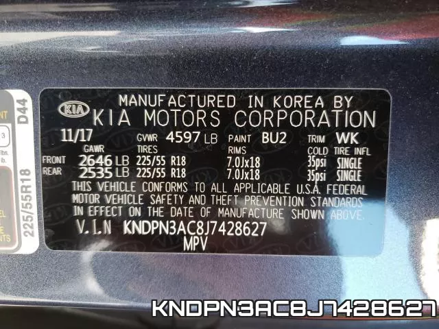 KNDPN3AC8J7428627 фото 2