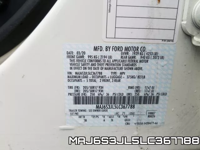 MAJ6S3JL5LC367788 фото 2