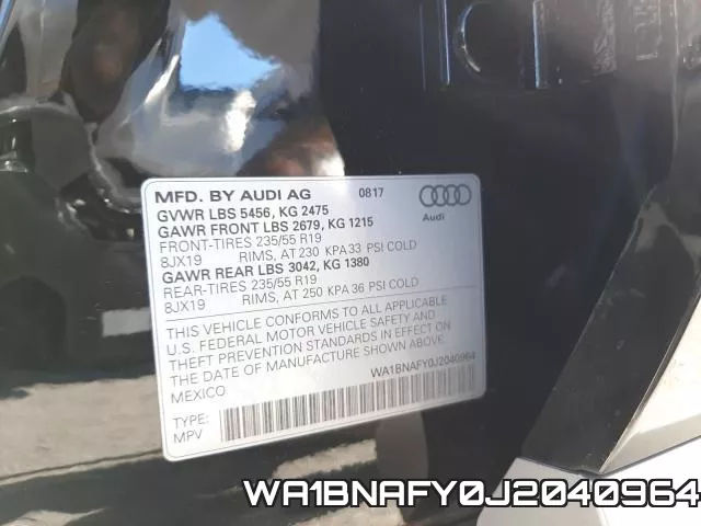 WA1BNAFY0J2040964 фото 2
