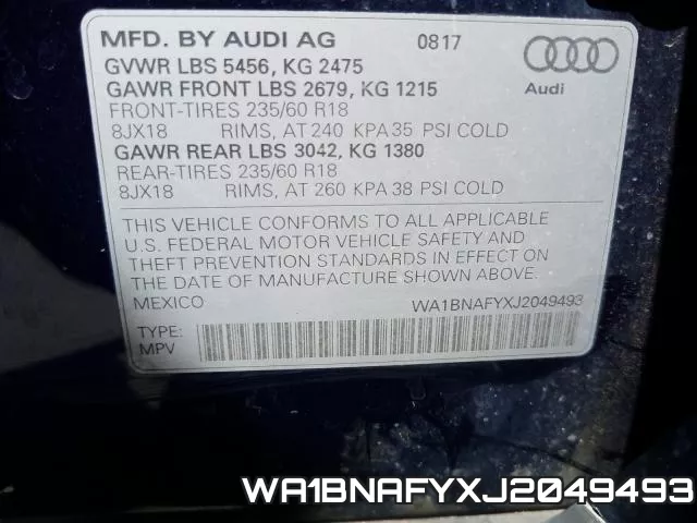 WA1BNAFYXJ2049493 фото 2